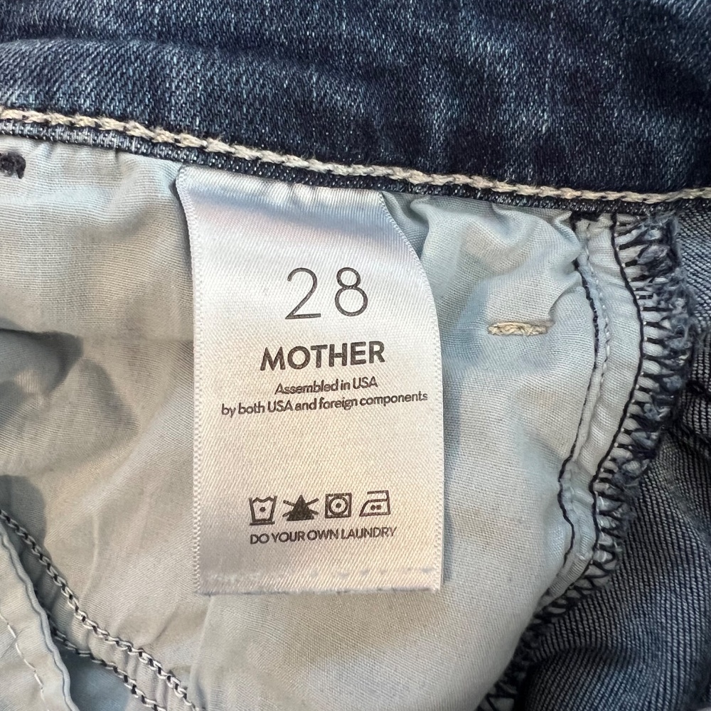 MOTHER Jeans The Hustler Ankle Color Heirloom Size 28 Flare Crop Medium Wash - Picture 8 of 8
